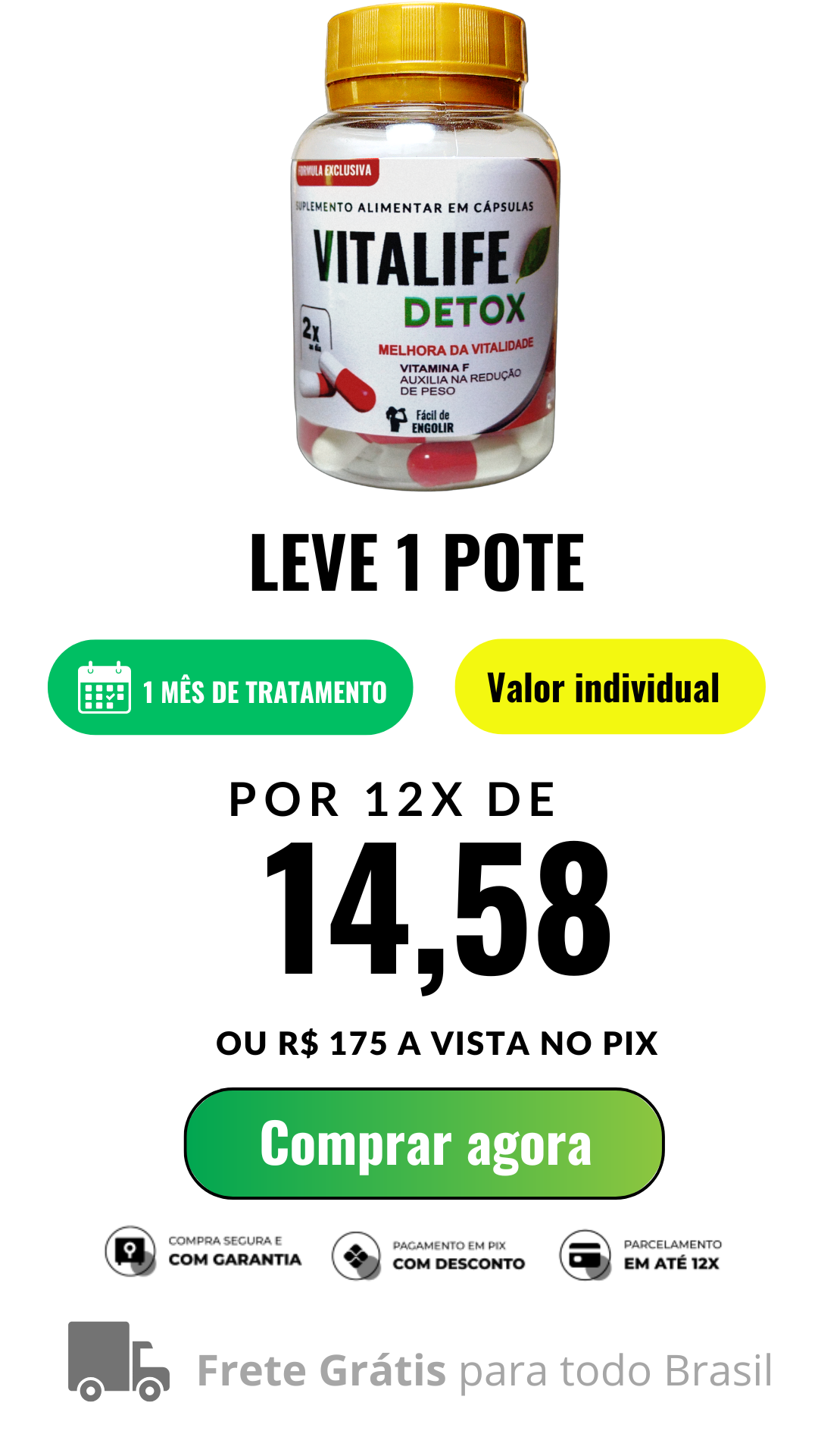 Vitalife Detox - emagrecer - Lift Detox - Ozenvitta -Inibe One