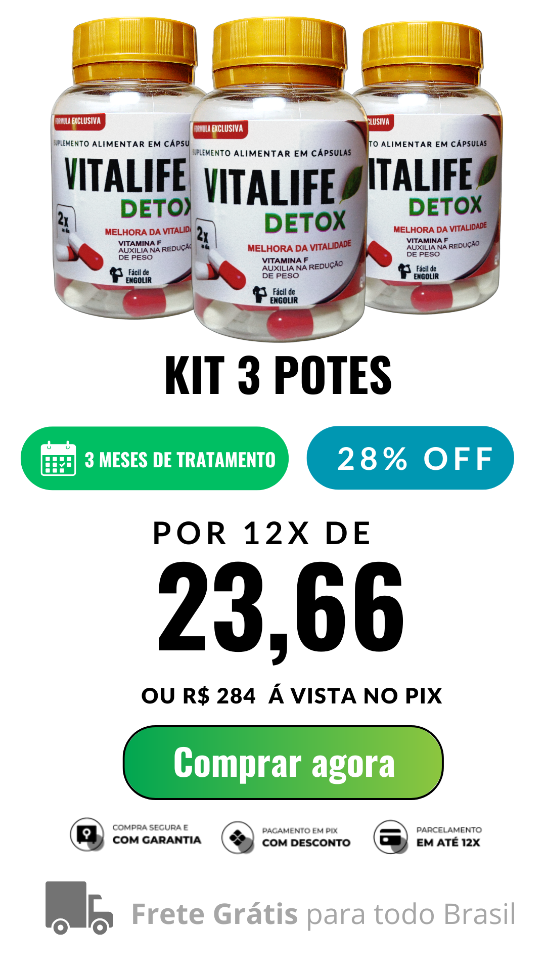 Vitalife Detox - emagrecer - Lift Detox - Ozenvitta -Inibe One