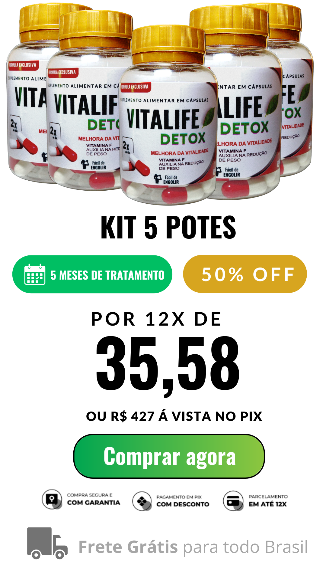 Vitalife Detox - emagrecer - Lift Detox - Ozenvitta -Inibe One
