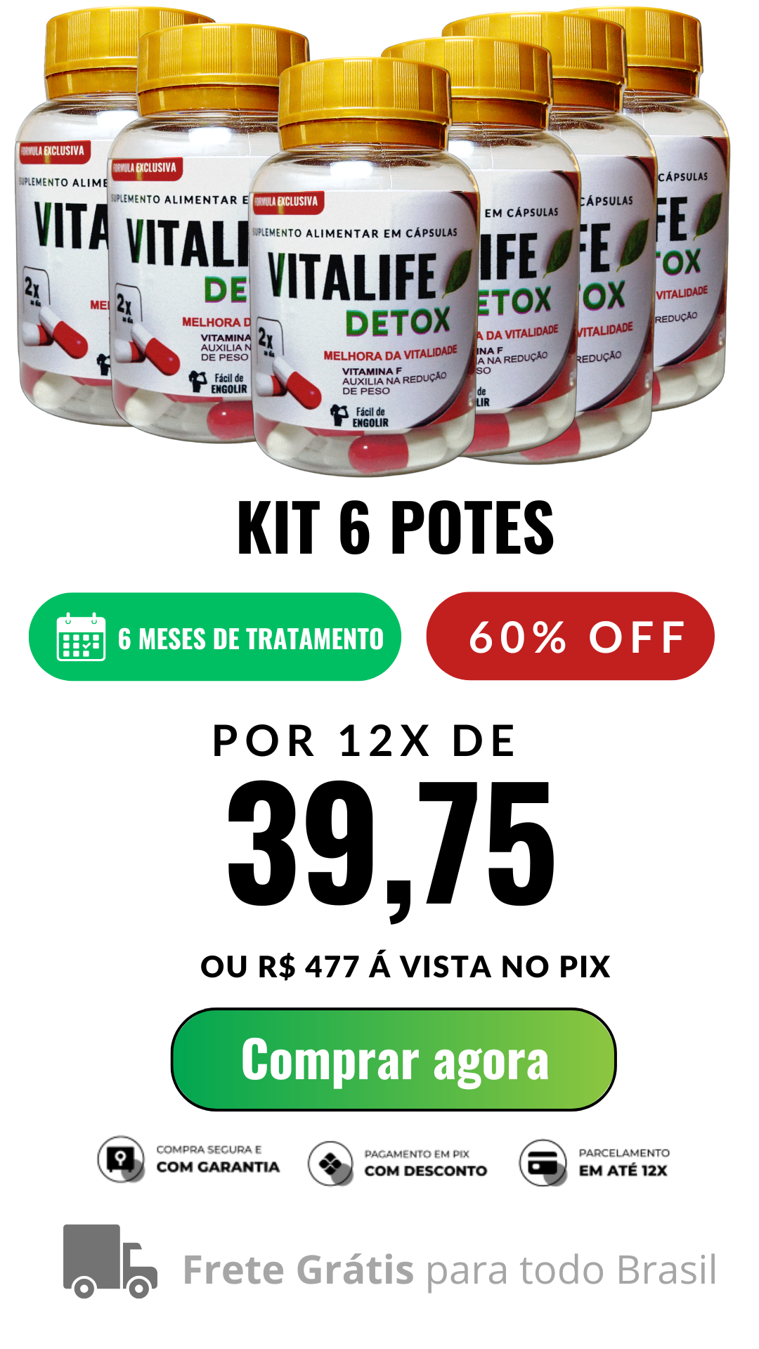 Vitalife Detox - emagrecer - Lift Detox - Ozenvitta -Inibe One